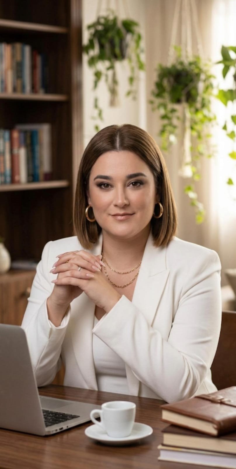 La Dra. Jaskulowski Rocío en su escritorio